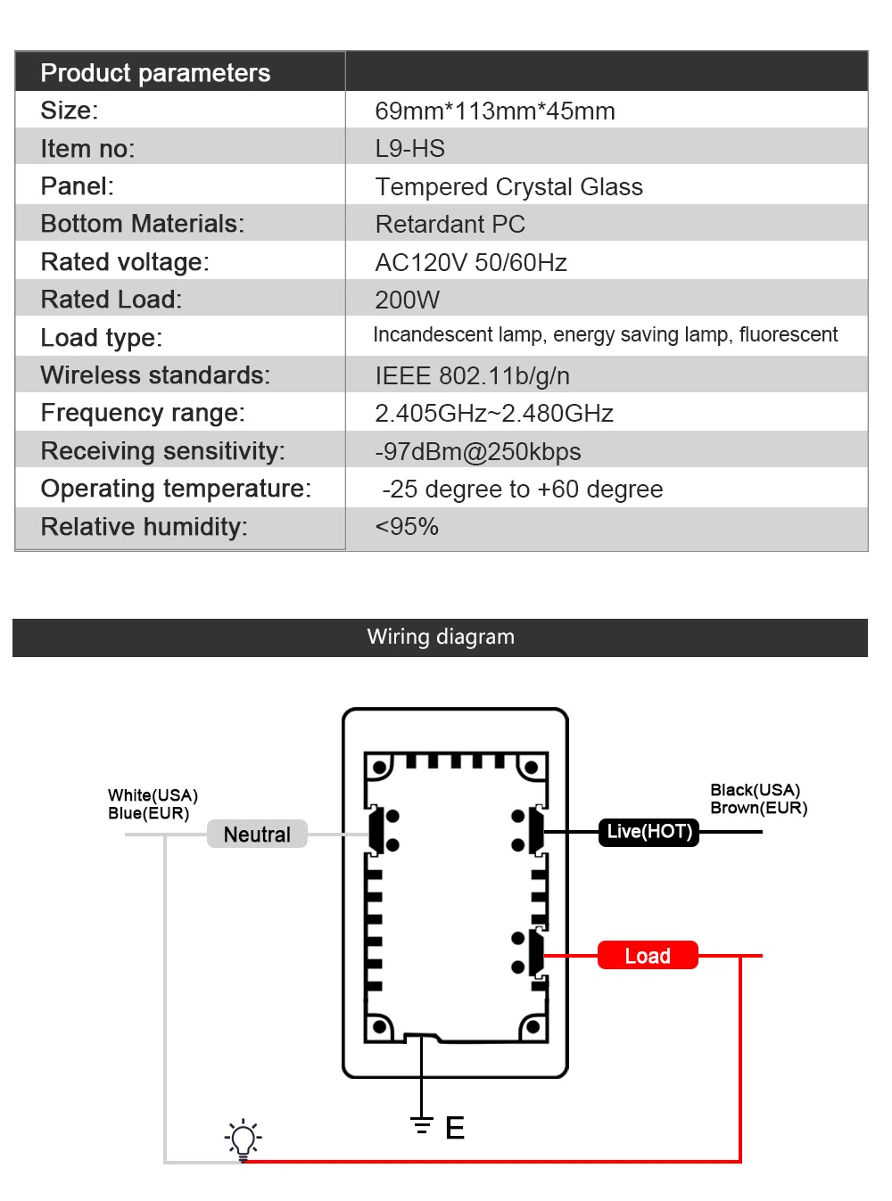 LANBON LCD Smart Light Switch L9-HS 16 LANBON LCD Smart Light Switch L9-HS 16